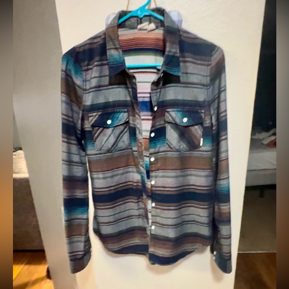 Roxy Flannel XS great condition! Blue/Grey/Brown